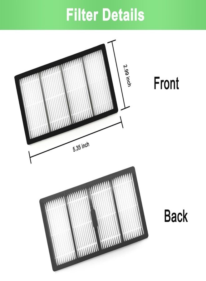 مجموعة من 9 قطع غيار بديلة لروبوت التنظيف Roomba s9، متوافقة مع iRobot Roomba s9+ (9550) وS9 (9150)، تتضمن فرشاة مطاطية، 4 فلاتر، و4 فرش جانبية. - Image 5